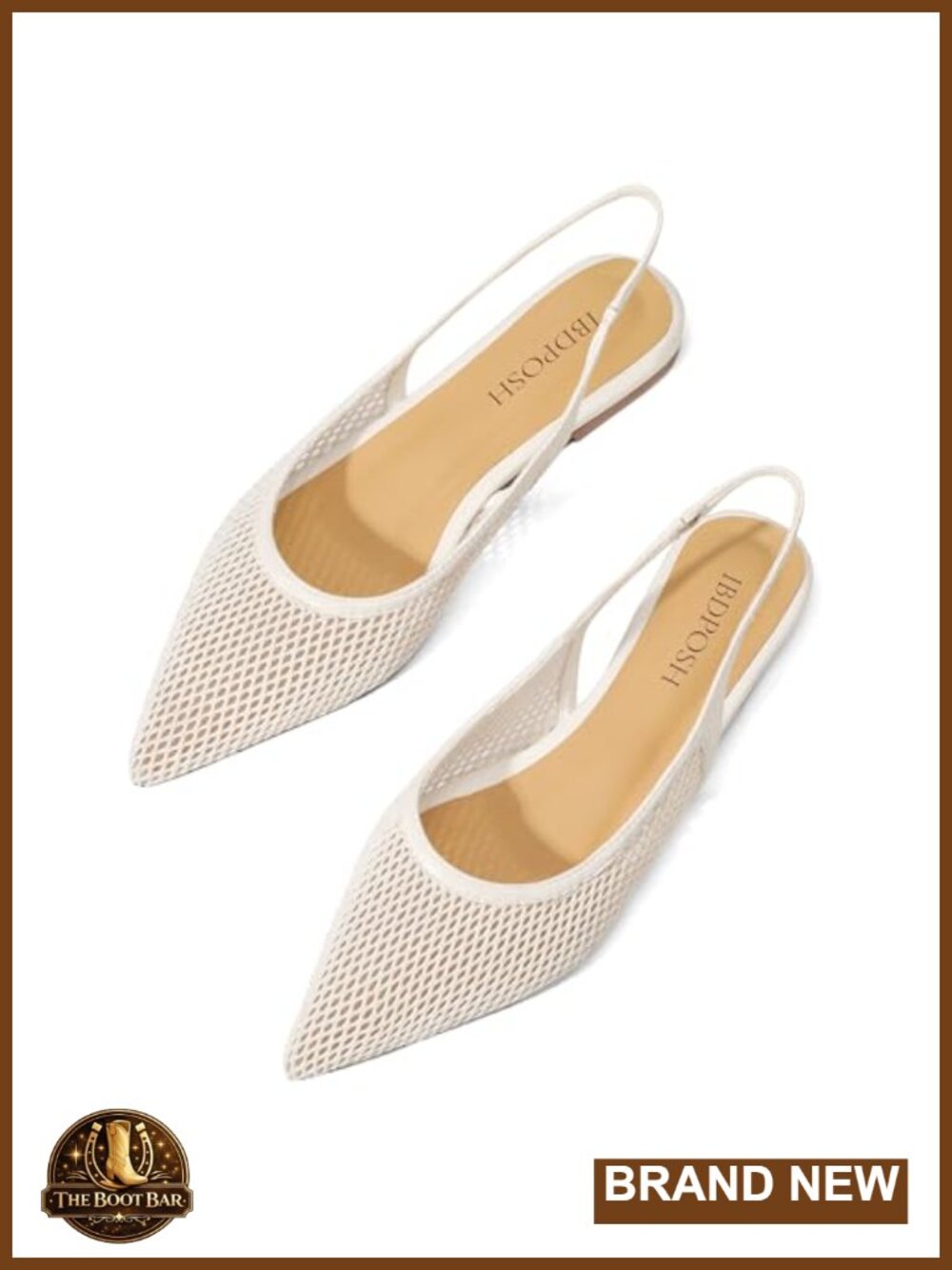 Mesh Pointed Toe Slingback Flats for Women | Breathable Party Shoes